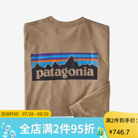 Patagonia巴塔哥尼亚T恤男款长袖棉质字母圆领39161 BRTA M