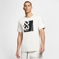 耐克Nike Jordan T恤男士纯棉短袖圆领上衣AT8817 Li Bone/Blk 2XL