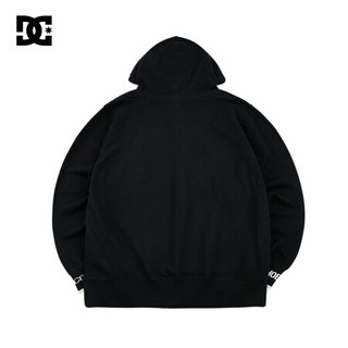 DCSHOES 2020春季新款LOGO印花套头连帽男士卫衣EDYFT03497 黑色 S