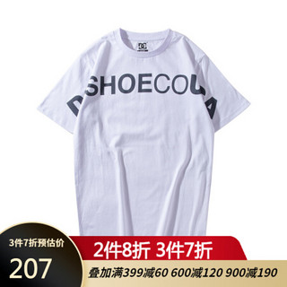 DCSHOECOUSA 男士春夏吸汗透气T恤运动休闲短袖衫GDYZT18310 白色-WBB0 S