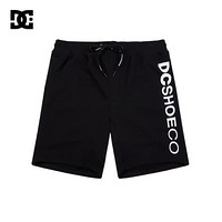 DCSHOES 2020春夏新款LOGO胶印腰部系带男士休闲短裤GDYWS20103 黑夹色 S