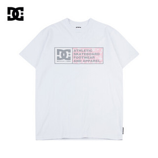 DC SHOES 2020夏新款宽松潮流胶浆印花男士圆领短袖T恤5126J039M 白色 M