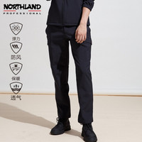 诺诗兰2020秋冬新款运动舒适户外保暖弹力防风防泼水时尚风雪长裤NXPAH5501E 纯黑色 165