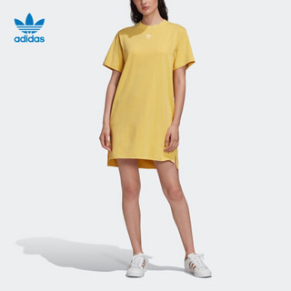 阿迪达斯官网adidas 三叶草 TRF DRESS女装运动裙子FM3277 FM3276 基础黄/白 32(165/76A)