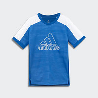 阿迪达斯官网 adidas YB SS CL TEE1 大童装训练短袖T恤CZ8259 蓝/白 164CM