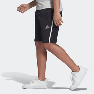 阿迪达斯官方 adidas YB P U SHORT 大童训练针织短裤DV1354 黑色/白 128CM