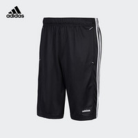 阿迪达斯官网 adidas 男装训练梭织运动短裤F86297 黑/白 A/XL(185/90A)