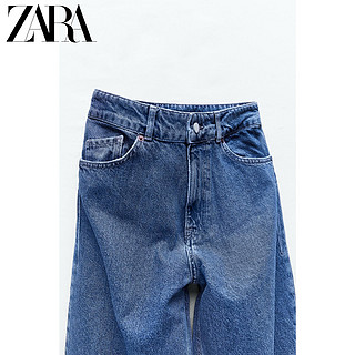 ZARA 新款 女装 Z1975 高腰宽腿牛仔裤 06147152427
