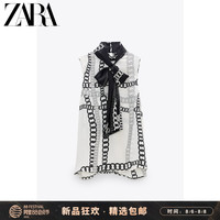 ZARA新款 女装 链条印花上衣 07887192070