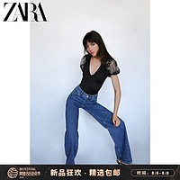 ZARA 新款 女装 Z1975 高腰宽腿牛仔裤 06147152427
