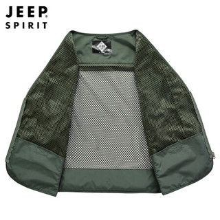 Jeep 吉普 马甲男2020春秋多口袋背心外套马夹户外男装上衣 XY0163 卡其 XL