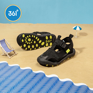 361°361度男中大童沙滩凉鞋2020夏季防滑儿童凉鞋 ZYN72022605 碳黑 37