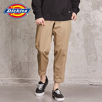 Dickies 男款潮流简约徽章宽松裤 DK006031军米色 34