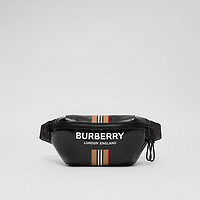 【早秋新品】BURBERRY 徽标拼标志性条纹印花苏尼腰包 80300181