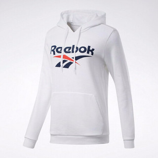 Reebok锐步官方 运动经典 CL F VECTOR HOODIE 女子休闲连帽卫衣 GJR55 FK2771_白色 A/L