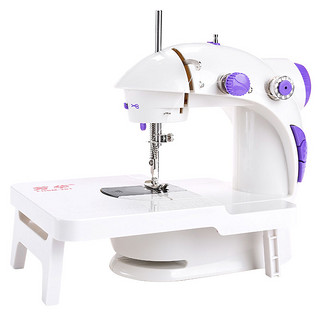 芳华缝纫机201型家用电动迷你多功能小型手动吃厚微型台式缝纫机