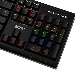 Acer/宏碁机械青轴键盘 OKB950 电竞游戏台式笔记本电脑六色混光