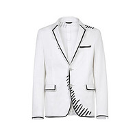 FENDI芬迪男装西服加州天空系列华达呢西装外套2020新款时尚创意 白色 44