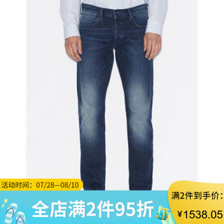 阿玛尼（ARMANI EXCHANGE）男裤直筒牛仔裤长裤休闲裤6GZJ17-Z1RTZ Blue 28