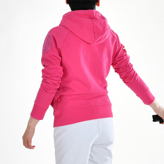 RUNNING RIVER 男女情侣款户外运动骑行连帽长袖T恤春秋棉帽衫H4250H4256 H4250-339玫红色女 S