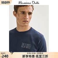 Massimo Dutti男装 2020秋季新款男士标语设计印字T恤 01417212400