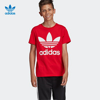 阿迪达斯官方 adidas 三叶草 TREFOIL TEE 大童短袖上衣ED7795 如图 152CM