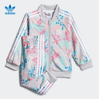 阿迪达斯官方 adidas 三叶草 SST SET 婴童运动套装FJ3927 多色 80CM