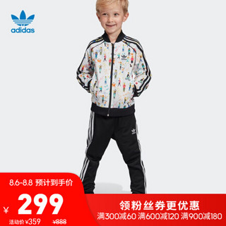 阿迪达斯官方 adidas 三叶草 SUPERSTAR SET 小童运动套装ED7771 如图 104CM