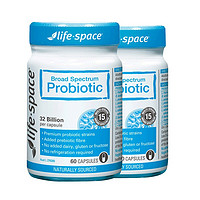 life space 澳洲lifespace成人广谱益生菌胶囊肠道养护60粒*2瓶