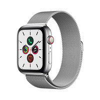 Apple Watch Series 5智能手表（GPS+蜂窝网络款 44毫米不锈钢表壳 米兰尼斯表带 MWWG2CH/A)