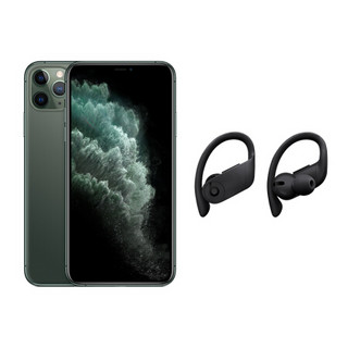 Apple 苹果 iPhone 11 Pro Max 4G手机 64GB 暗夜绿色+Beats Powerbeats Pro 蓝牙耳机 黑色