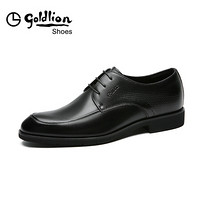金利来（goldlion）男鞋都市时尚商务正装鞋耐穿轻质皮鞋111010132AAB-黑色-40码