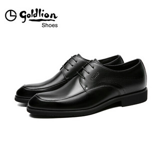 金利来（goldlion）男鞋都市时尚商务正装鞋耐穿轻质皮鞋111010132AAB-黑色-40码