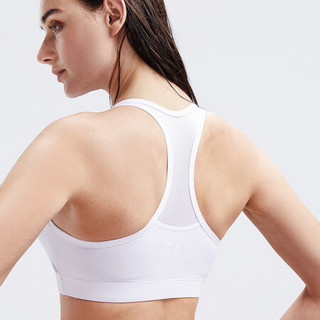 HOTSUIT运动内衣女高强度运动文胸聚拢防震定型健身前拉链跑步背心bra 白色 XL