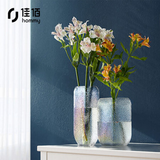 佳佰 北极光玻璃花瓶简约七彩创意摆件客厅卧室鲜花玫瑰花插花花瓶