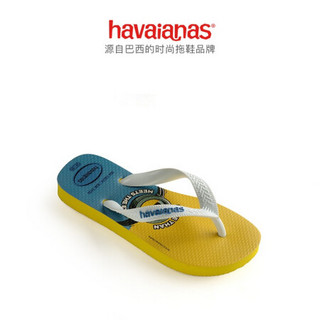 Havaianas哈唯纳Kids Minions 2020新小黄人联名哈瓦那人字拖童款 3455-蓝黄色/印花 适合29-30码