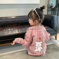 纯棉童装格子衬衫女童衬衣儿童长袖上衣中小童洋气韩2020秋装新款