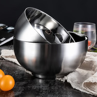 佳佰 304不锈钢碗 14cm双层加厚隔热汤碗饭碗 耐摔耐用J14-1