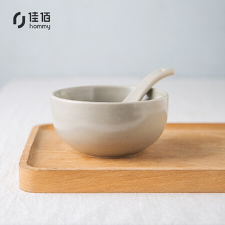 佳佰 北欧简约陶瓷餐具套装家用米饭碗汤碗甜品碗 布拉诺 4.5英寸饭碗四只装