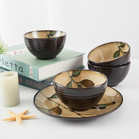 佳佰 灵动系列 陶瓷碗 4.8寸 4个装