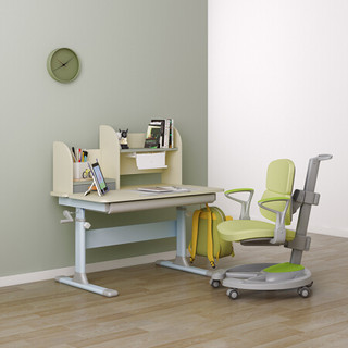 佳佰 儿童学习桌椅套装 1m可升降环保书桌写字桌可拆洗儿童椅 KIDDO-A沙丘桌面 绿色椅 B2G