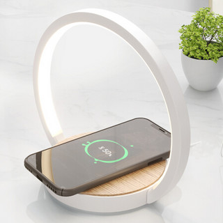 佳佰led台灯智能触摸卧室小夜灯床头灯阅读灯 多功能无线手机充电感应