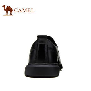 骆驼（CAMEL） 商务休闲鞋套脚乐福鞋男士圆头皮鞋 A032155480 黑色 42