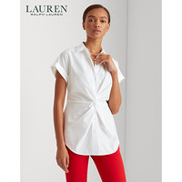 Lauren/拉夫劳伦女装 2020年夏季棉质衬衫60346 100-白色 M