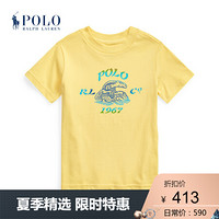 Ralph Lauren/拉夫劳伦男童 2020年春季棉质平纹针织图案T恤33212 730-黄色 3/3T