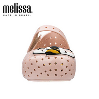 mini melissa梅丽莎2020春夏新品个性便利鞋粘卡通小童凉鞋32748 粉色/黄色/黑色 5