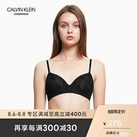 CK UNDERWEAR经典款 女士蕾丝无钢圈3/4杯薄款文胸 QF4797AD 001-黑色 340C