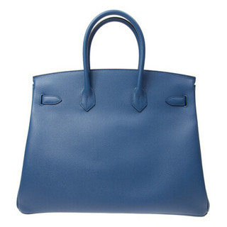 HERMÈS 爱马仕 BIRKIN系列 女士小牛皮手提包 蓝色