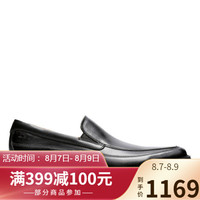 Clarks其乐正装鞋商务休闲鞋低帮套脚皮鞋男鞋26110312 Black Leather 7M
