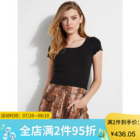 GUESS盖尔斯女士短袖圆领舒适休闲简约T恤W93P34R9460 jet black l